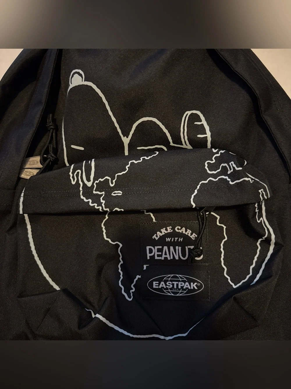 Peanuts Snoopy EASTPAK Day Office Black Backpack NWT